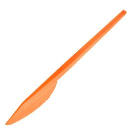 Cuchillo de Plastico PS Naranja 165 mm (15 Uds)