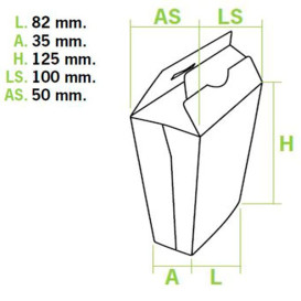 Caja Cerrada para Fritas (45 Uds)