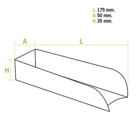 Cuña Kraft Hot Dog 17x5x3,5 (1000 Uds)