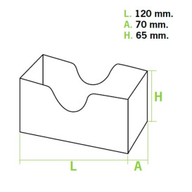 Envase para Sandwich Kraft (25 Uds)