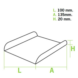 Bandeja de Carton Rosa para Gofre (1500 Uds)