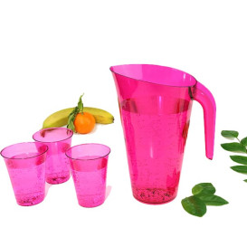 Jarra Plástico Frambuesa Reutilizable 1.500 ml (20 Unidades)