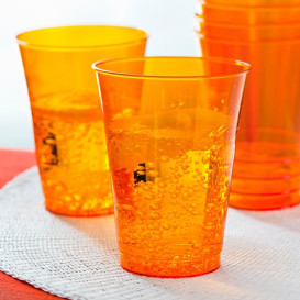 Vaso Inyectado Naranja 230 ml (10 Uds)