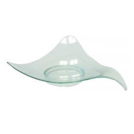 Plato Degustacion Triangular con Asa Trans. 8cm 