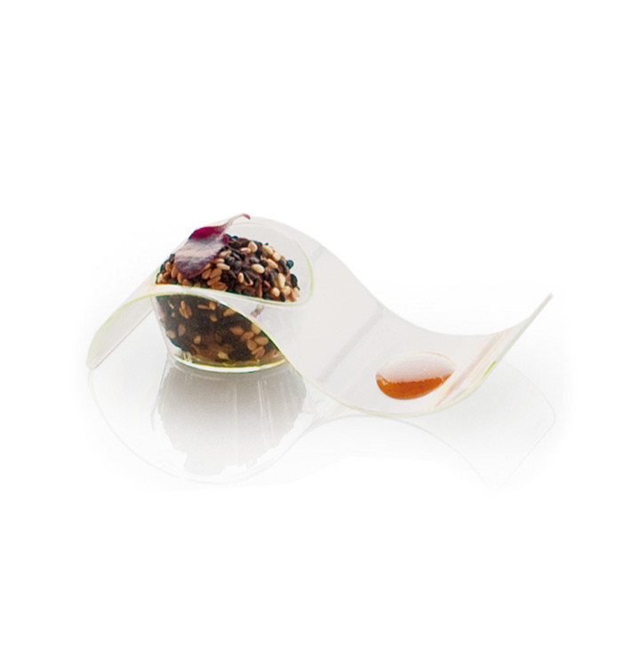 Plato Degustacion Plastico Ola 9,5x4,2cm (500 Uds) Plato Degustacion Plastico Ola 9,5x4,2cm (500 Uds)