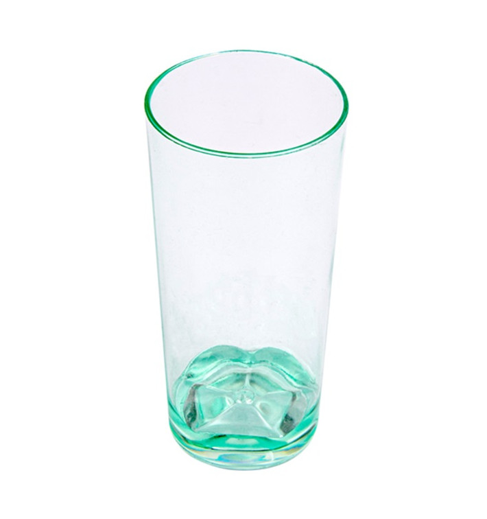 Vaso Tubo Pequeño Degustacion Verde Transp. 3,6x7,4cm 
