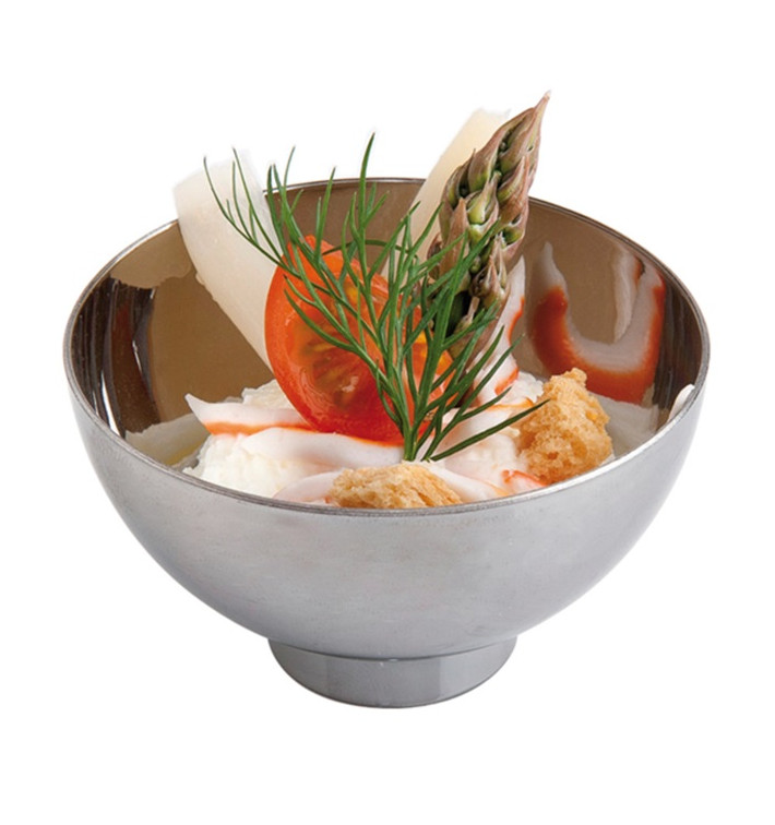 Bol Degustacion Plastico Plateado 72 ml 6,7x3,5cm 