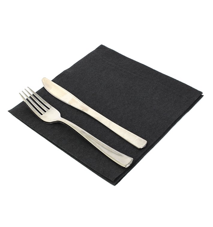 Servilleta Airlaid Negro 40x40cm 