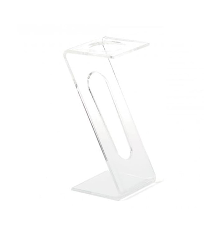 Stand de Plastico para Copas 1 Hueco Transp. 
