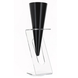 Copa de Plastico "Cono" para Cava Negra 100ml 