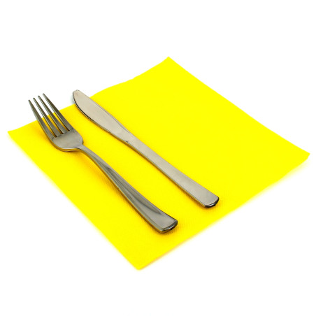 Servilleta Papel 40x40cm Amarilla Punta-Punta (1.200 Uds)