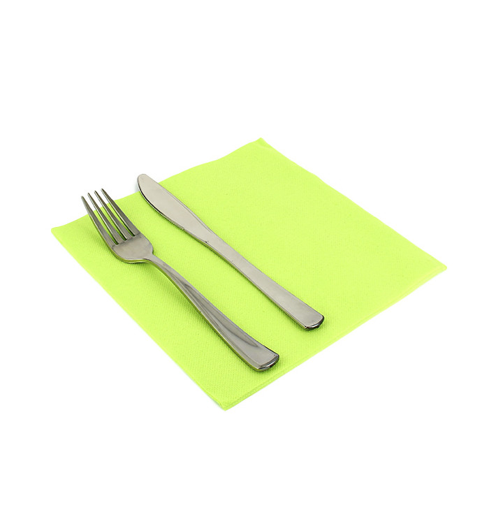 Servilleta Papel 40x40cm Pistacho Punta- Punta 