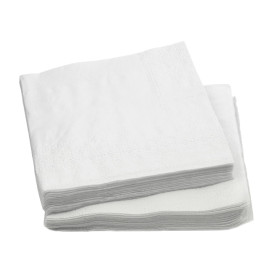 Servilleta de Papel Cocktail 20x20cm Blanca (100 Uds)
