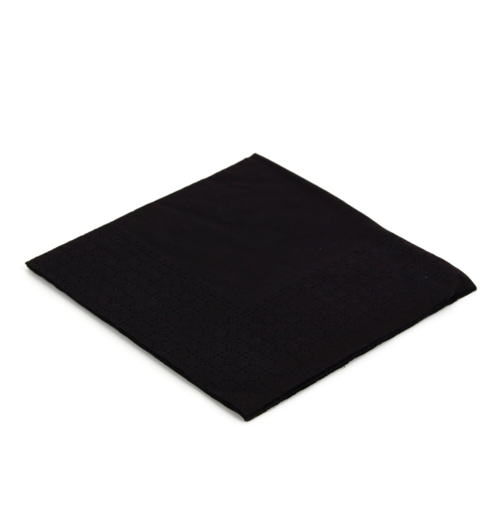 Servilleta de Papel Cocktail 20x20cm Negra (3.000 Uds) Servilleta de Papel Cocktail 20x20cm Negra (3.000 Uds)