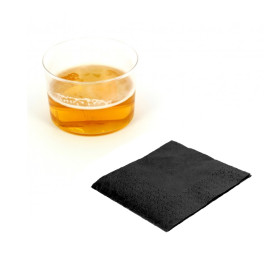 Servilleta de Papel Cocktail 20x20cm Negra (3.000 Uds)