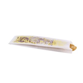Bolsa de Papel blanca 12+6x50cm Estampada (250 Uds)