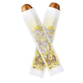 Bolsa de Papel blanca 12+6x50cm Estampada (250 Uds)