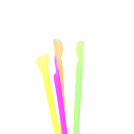 Pajita Cuchara Recta 4 colores Ø6mm 20cm (10000 Uds)