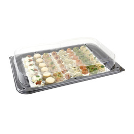Bandeja Plastico Catering Tapa Negro 46x30 cm (25 Uds)