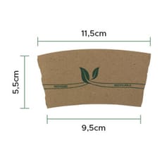 Funda para Vasos de Cartón Corrugada Ø7 x h6 cm (100 Uds)