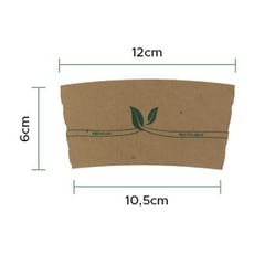 Funda para Vasos de Cartón Corrugada Ø7,8 x h6,4 cm (100 Uds)