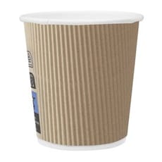 Vaso Cartón 4 Oz/120ml "Rizado Kraft" Marrón Ø6,0cm (40 Uds)