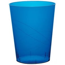 Vaso de Plastico Moon Azul Transp. PS 350ml (20 Uds)