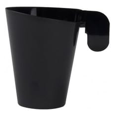 Taza de Plástico Design Negra 155ml (12 Uds)