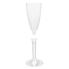 Copa de Plastico Cava con Pie Transparente 120ml (20 Uds)