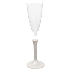 Copa de Plastico Cava con Pie Beige 120ml (20 Uds)
