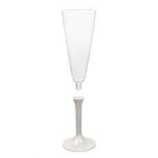 Copa de Plastico Cava con Pie Beige 160ml (20 Uds)