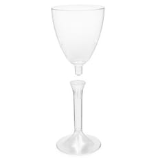 Copa de Plastico Vino con Pie Transparente 180ml (20 Uds)