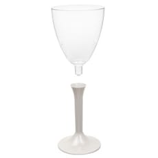 Copa de Plastico Vino con Pie Beige 180ml (20 Uds)