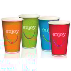 Vaso Cartón 12 Oz/360 ml "Enjoy" Ø8,0cm (100 Uds)