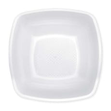 Plato de Plastico Hondo Blanco Square PP 180mm (25 Uds)