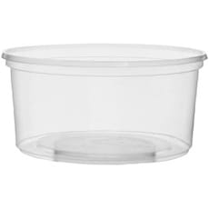 Tarrina de Plastico Transparente 250ml Ø10,5cm (50 Uds)