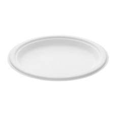 Plato Caña de Azucar Blanco Ø230mm (50 Uds)