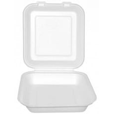 Envase MenuBox Caña Azúcar Blanco 20x20x7,5cm (50 Uds)