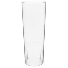 Vaso Tubo de Plastico Cristal PS 330 ml (10 Uds)