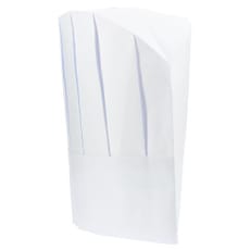 Gorro Cocinero Continental  Papel  Blanco (10 Uds)