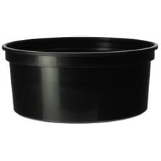Tarrina de Plastico Negra PP 350 ml Ø11,5cm (50 Uds)