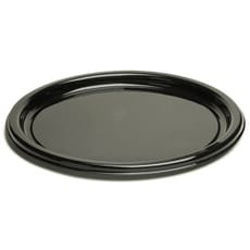 Plato de Plastico Redondo Negro 18 cm (25 Uds)