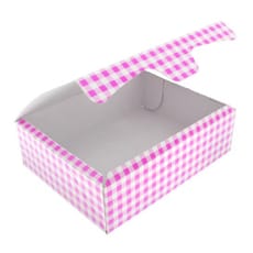 Caja Pasteleria Carton 20,4x15,8x6cm 1kg Rosa (20 Uds)