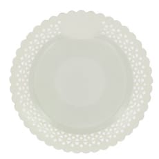 Plato de Carton Redondo Blonda Blanco 20 cm (50 Uds)
