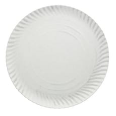 Plato de Carton Redondo Blanco 140 mm (100 Uds)