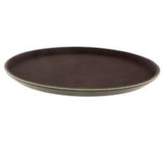 Bandeja PP Redonda Antideslizante Marrón Ø35,5cm (12 Uds)