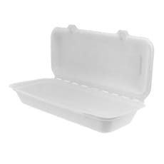 Envase Panini Caña de Azúcar Blanco 290x273x37,5mm (50 Uds)