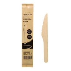 Cuchillo de Madera BIO Enfundado 16,5cm (25 Uds)