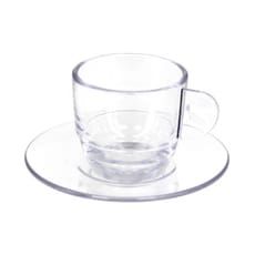 Taza Reutilizable SAN "Espresso" Transparente 80ml (6 Uds)