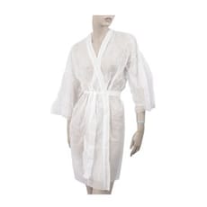 Bata Kimono en TST PP Cintas y Bolsillo Blanco XL (10 Uds)